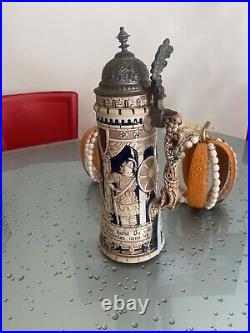 German Beer steins vintage lidded