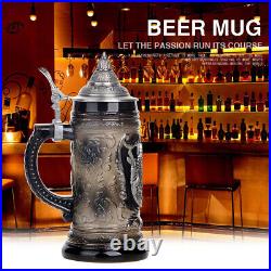 German Coats of Arms Medallion Beer Mug Tankard with Lid Beer Stein for Gifts