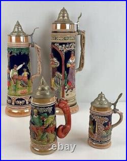 German GERZ Lidded Beer Stein 2L Dancing Party