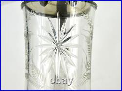 German Germany Prussian WW1 Glass Lidded Beer Stein Mug Cup