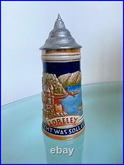 German Goebel Loreley Vintage Lidded Beer Stein