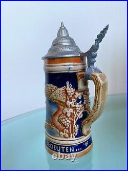 German Goebel Loreley Vintage Lidded Beer Stein