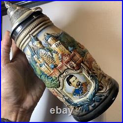 German King Ludwig II at Neuschwanstein Castle Beer Stein #901/5000