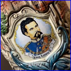 German King Ludwig II at Neuschwanstein Castle Beer Stein #901/5000