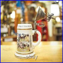 German Military Regimental Lithophane Beer Stein 1896-1899 Prince Carl Bavaria