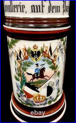 German Regimental Beer Stein Dragoon Calvary 1897-1900 No 16 Lithophane