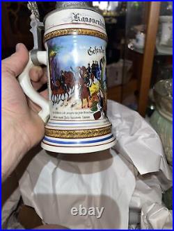German Regimental Military Beer Stein 1900-02 10.5 2 lbs ANTIQUE Excellent