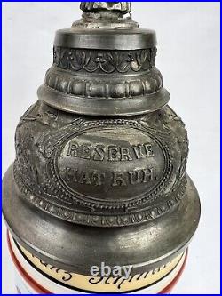 German Regimental Stein Tankard Lithophane Telegraph Delivery Postal Risqué 10