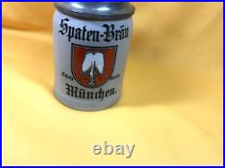 German Spaten-Brau 0.5L Brewery Beer Stein withOriginal Lid- Merkelbach & Wick