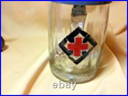 German WWII Military Beer Stein Red Cross withInlay Lid- c. 1939