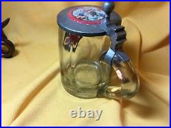 German WWII Military Beer Stein Red Cross withInlay Lid- c. 1939