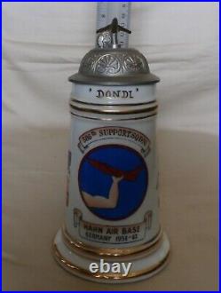 German beer stein Schmidt 1961 586 support Sq. Missiles U. S. A. F