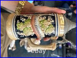 German beer steins vintage lidded