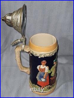 German beer steins vintage lidded