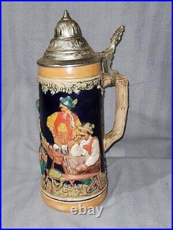 German beer steins vintage lidded