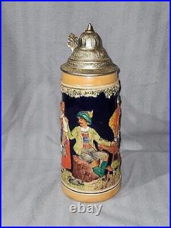 German beer steins vintage lidded