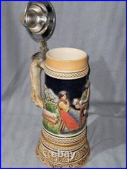 German beer steins vintage lidded