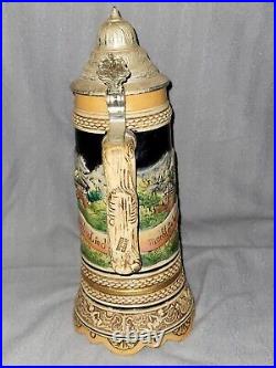 German beer steins vintage lidded