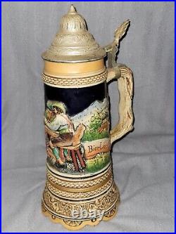 German beer steins vintage lidded