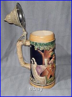 German beer steins vintage lidded