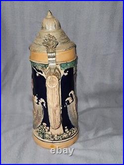 German beer steins vintage lidded