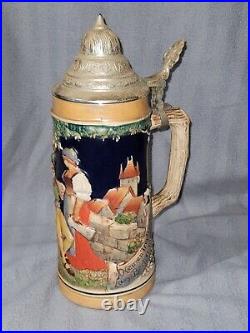 German beer steins vintage lidded