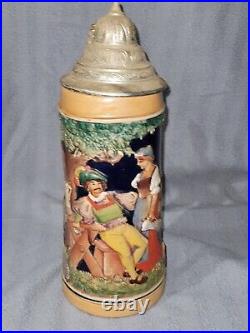 German beer steins vintage lidded