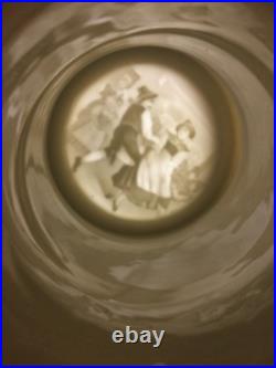 German c. 1900 Rauchstein Porcelain Beer Stein withPewter Lid & Lithophane