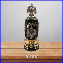 Germany Pewter Eagle Decal and Lid with Eagle Handle LE German Beer Stein. 6 L