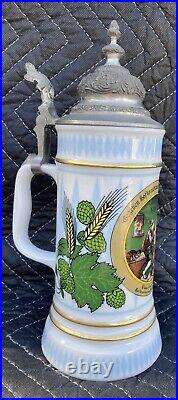 HF Hofbrauhaus Porcelain German Beer Stein Lidded Ltd Edition 1982 Originals Int