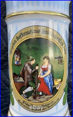 HF Hofbrauhaus Porcelain German Beer Stein Lidded Ltd Edition 1982 Originals Int