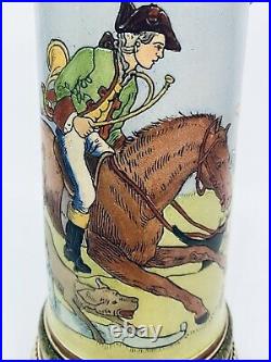Hauber & Reuther HR Antique German Beer Stein 520 Fox Hunting with Saying gift