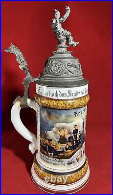 Imperial German 3 Infantry Regiment No. 111 Reservist Lithopane Stein Beer Mug