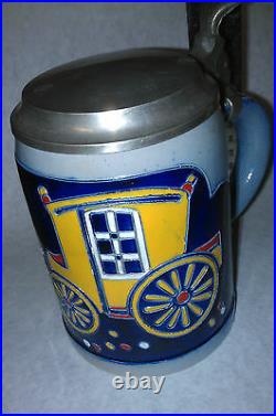Jaksch Beer Stein Mohr Royal Hand Crafted #426N 100 Jahre German Pewter lid. 5L