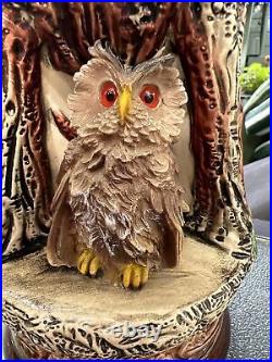 King Tierwelt Wildlife Owl German Beer Lidded Stein 3D Tierleben Wild Species