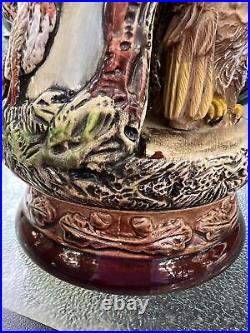 King Tierwelt Wildlife Owl German Beer Lidded Stein 3D Tierleben Wild Species