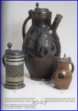 Large Antique Early German Beer Stein Muskau Tullenkanne Spouted Pitcher c. 1820s