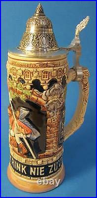 Limited Edition Collectable German Lidded Beer Stein. Hand-painted Old Friends