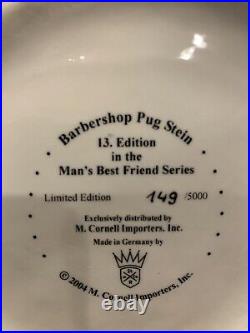 Mans Best Friend Series Barbershop Pug Stein Limited Edition 149/5000