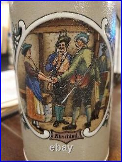 Marzi & Remy Hunter's Farewell c1900 Vintage German Beer Stein 1L