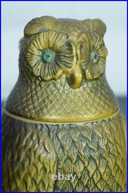 Matthias Girmscheid Figural German Ceramic Owl Character Beer Stein Lid No. 740