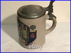 Merkelbach and Wick Character Lidded Beer Stein Germany late 1800s- early 1900s