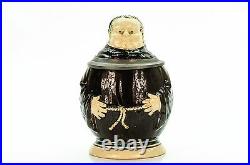 Merkelbach and Wick Character Lidded Beer Stein Monk Antique Germany 1900s