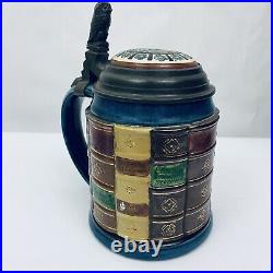 Mettlach 2001 G Engineer Occupation Antique German Beer Stein Hupp EXCELLENT