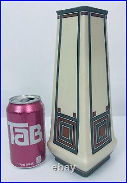 Mettlach Vase 2986 Antique German Beer Stein Collector Interest 10.5 Geometric