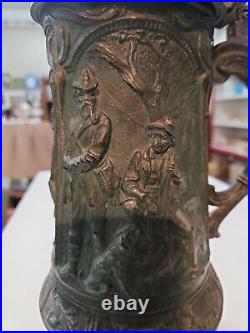 Mid to late 1800 german beer stein with insert