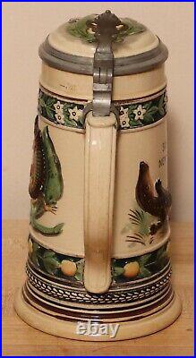 New Orleans & Gators by Marzi & Remy 1/2L German beer stein Antique # 6007