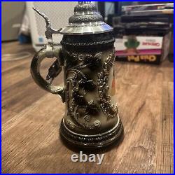 New With Tags Handcrafted King German Beer Stein Handmade Hand Painted