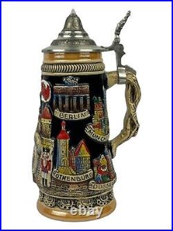 Original Hand Made German Beer Stein Deutschland King 307 Limited Edition