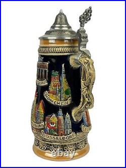 Original Hand Made German Beer Stein Deutschland King 307 Limited Edition